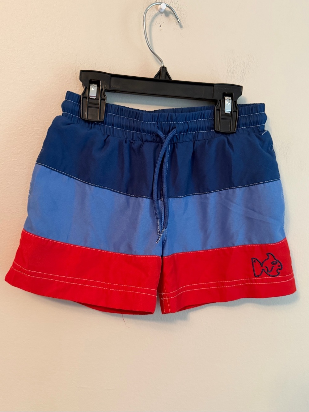 Prodoh Blue & Red Colorblock Swim Trunks